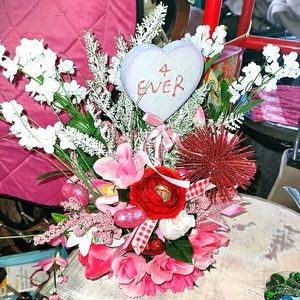 Valentine's Day floral centerpiece